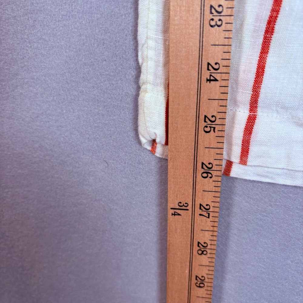 C&C California Pants Womens Large Orange White Striped 100% Linen Beach Good - Picture 6 of 7